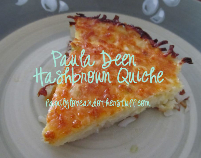 Paula Deen Hashbrown Quiche Recipe