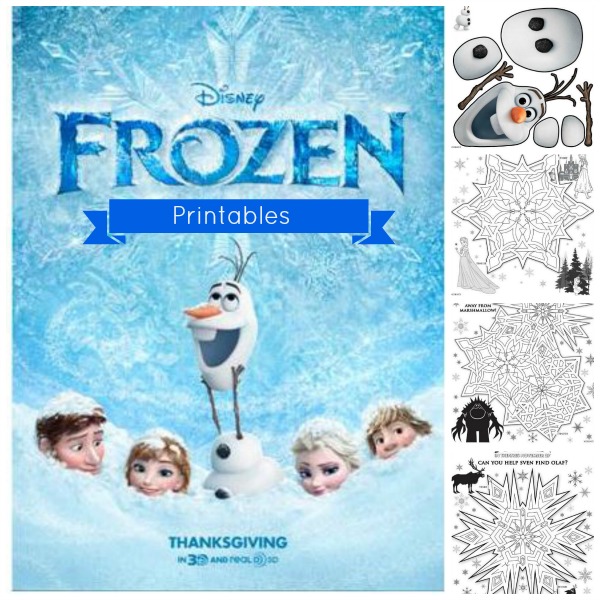 Frozen Printables Collage