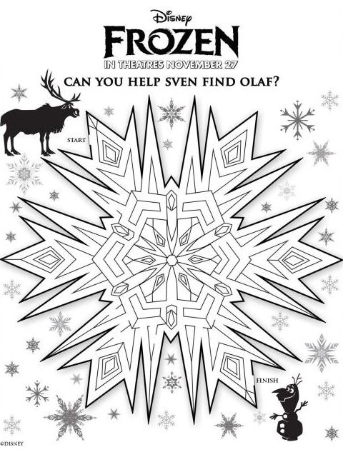 Disney's Frozen Printables | Mazes | Build a Snowman #DisneyFrozen