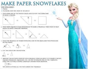 frozen paper snowflakes