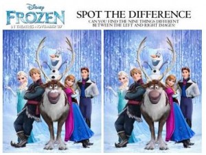 frozen spot the difference