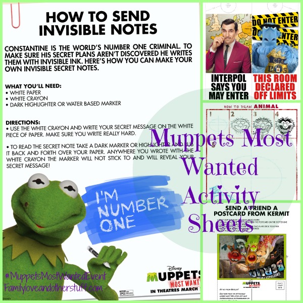 Muppets Most Wanted Activity Pages