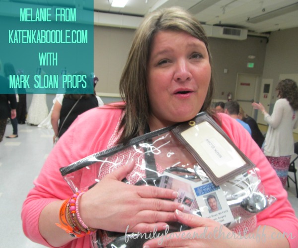 melanie with mark sloan props