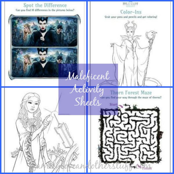 Maleficent Activity Sheets Collage