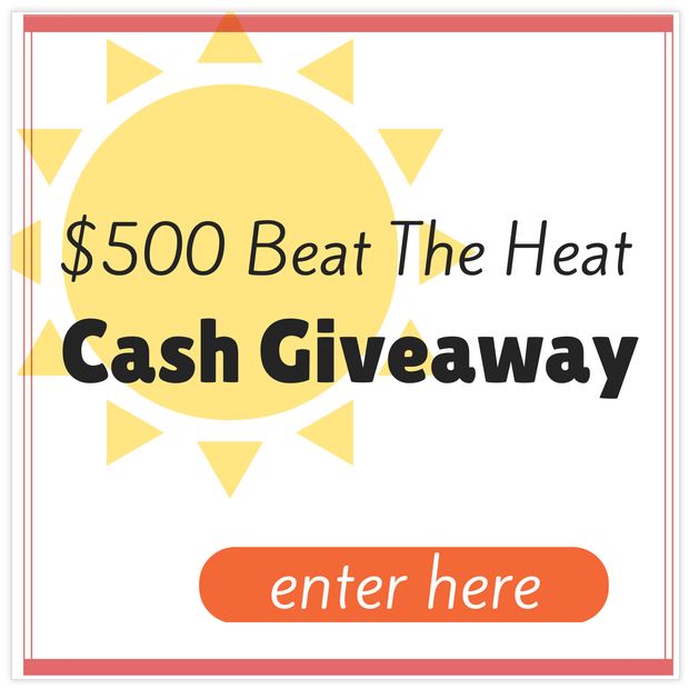 beat the heat cash giveaway button