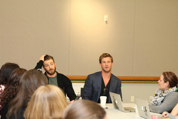 Chris Hemsworth and Chris Evans sit down to discuss Avengers: Age of Ultron