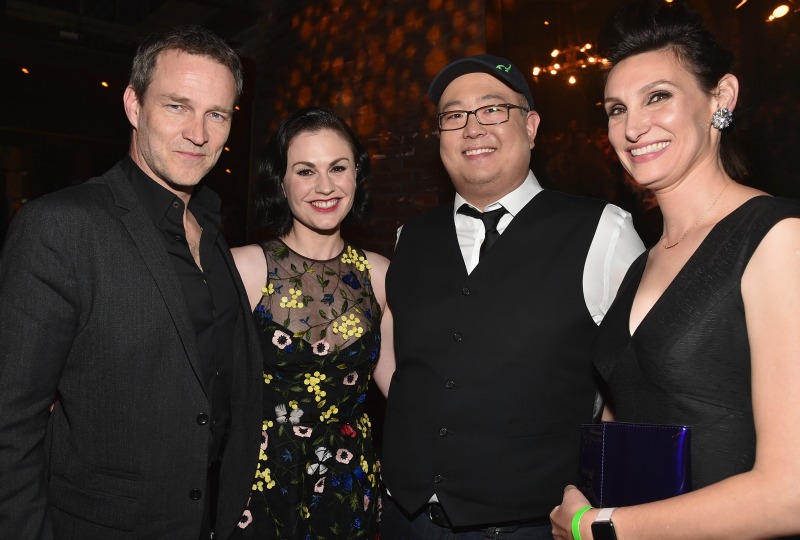 (L-R) Actors Stephen Moyer and Anna Paquin, director Peter Sohn and artist Anna Chambers attend the World Premiere Of Disney-Pixar's THE GOOD DINOSAUR at the El Capitan Theatre on November 17, 2015 in Hollywood, California. (Photo by Alberto E. Rodriguez/Getty Images for Disney)
