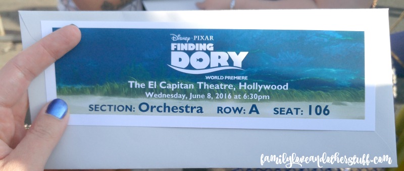My Finding Dory Ticket