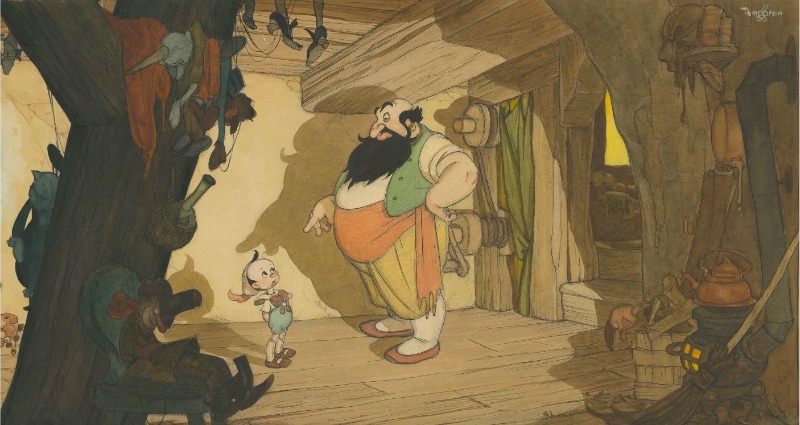 Gustaf Tenggren, Pinocchio concept art; collection of the Walt Disney Animation Research Library, © Disney