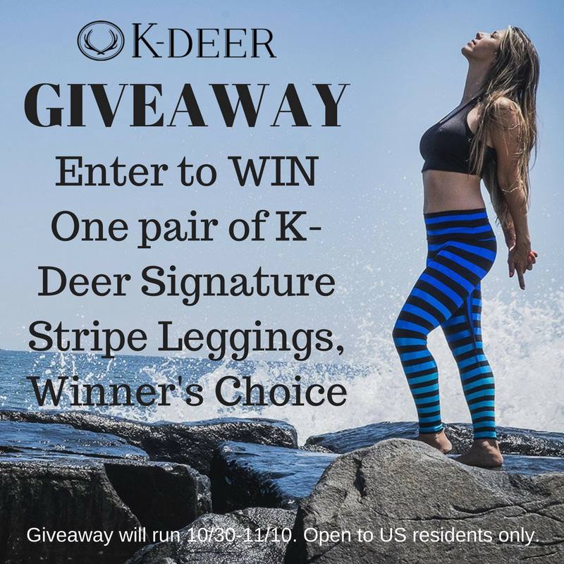 Enter to win a pair of K-DEER Signature Stripe Leggings