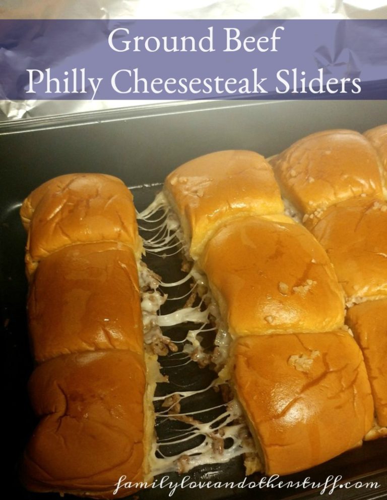 Ground Beef Philly Cheesesteak Sliders