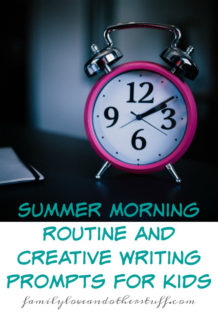 Summer Morning Routine and Creative Writing Prompts for Kids