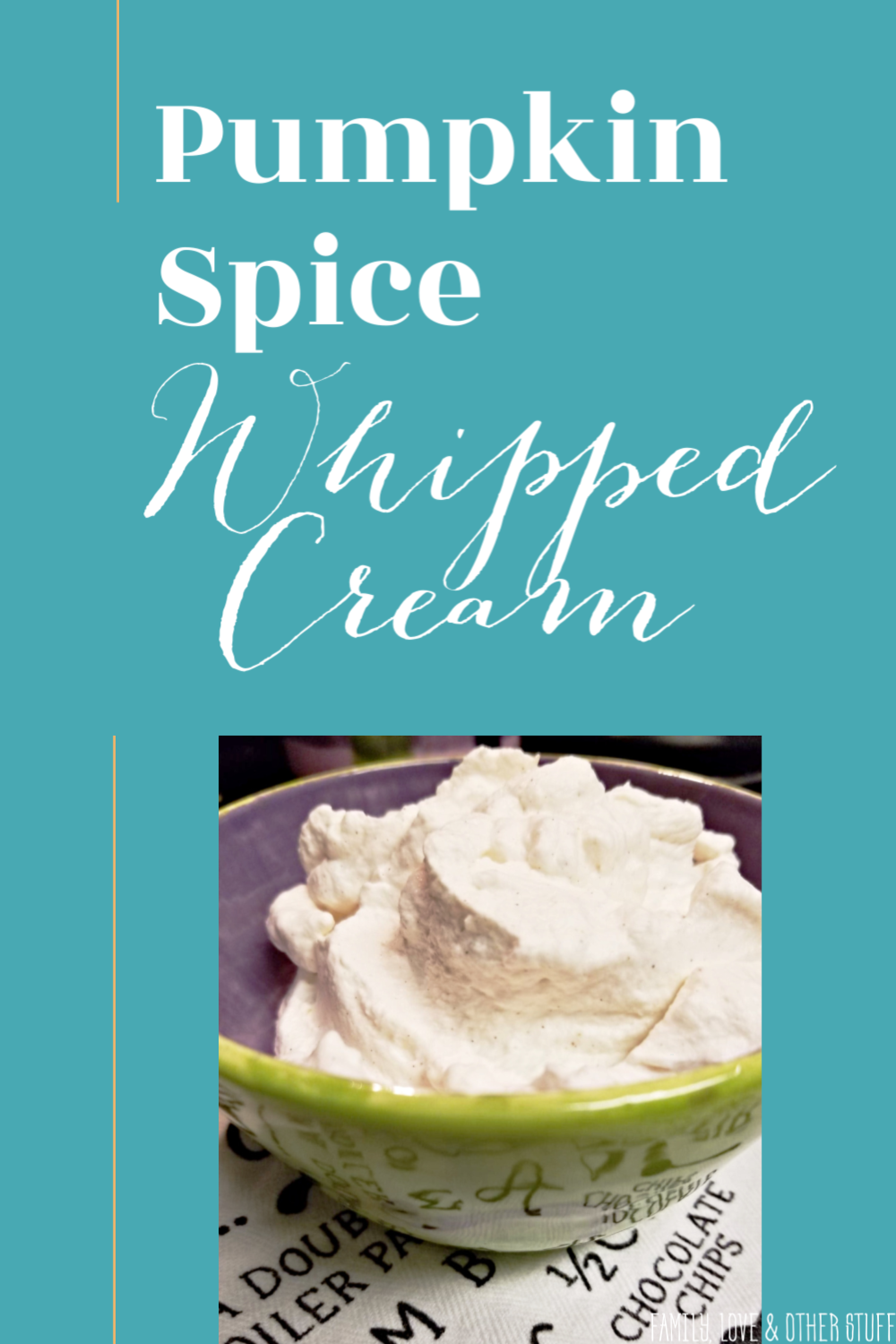 Pumpkin Spice Whipped Cream Recipe